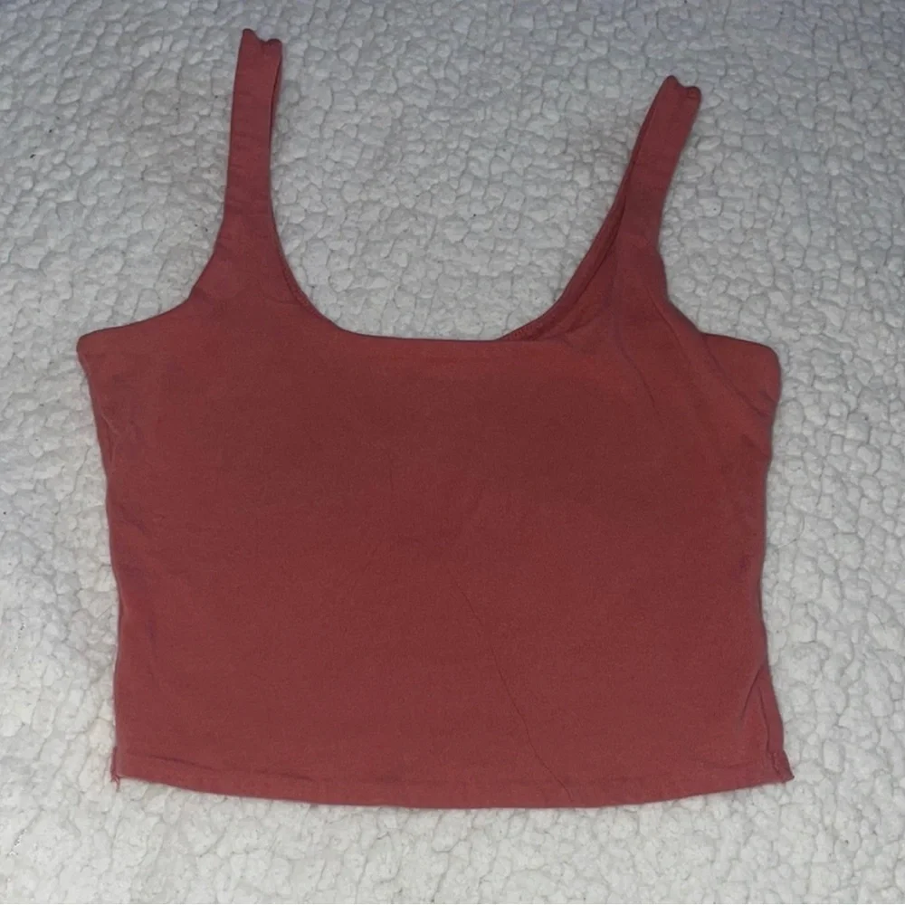Aeropostale Orange Fitted Crop Tank Top - Picture 3 of 4